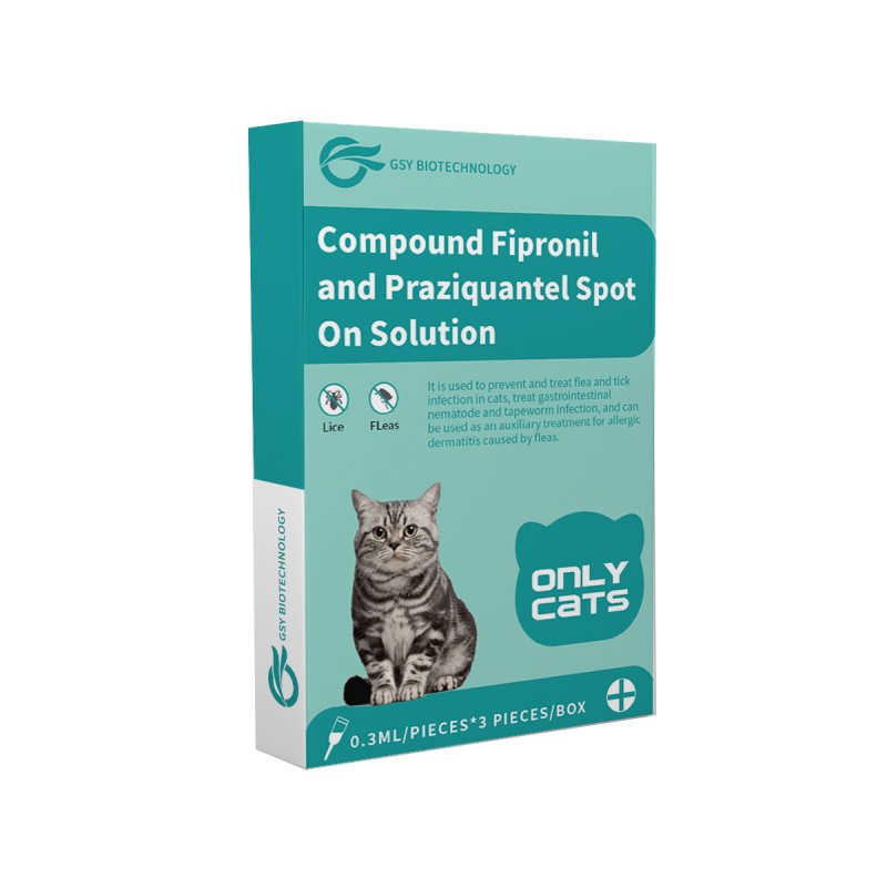 0.3 ml for cats Compound Fipronil and Praziquantel Spot On Solution