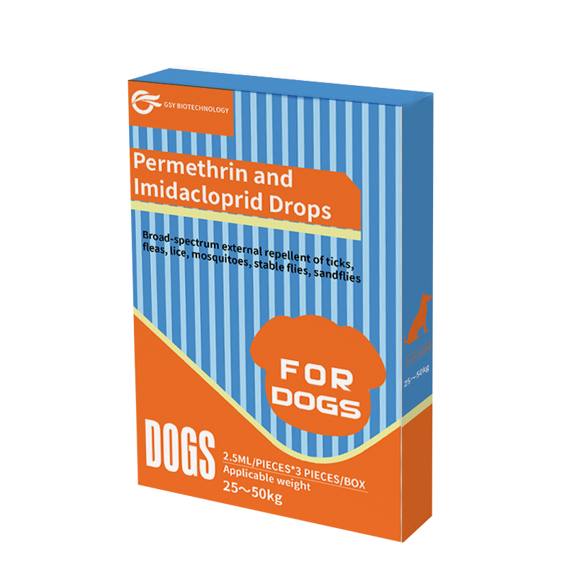 2,5 ml pour chiens Gouttes de perméthrine et d'imidaclopride 2,5 ml pour chiens Gouttes de perméthrine et d'imidaclopride