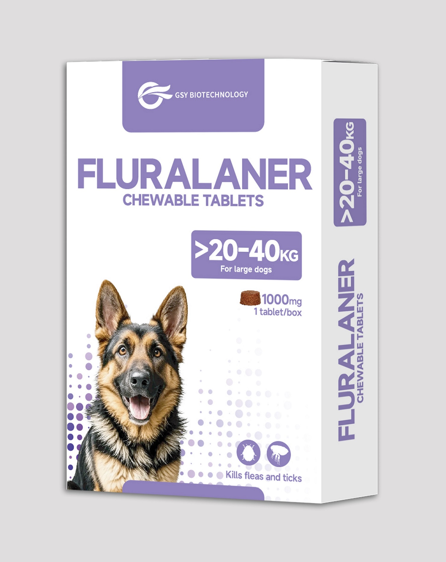 1000 mg Fluralaner Chewable Tablets for dogs