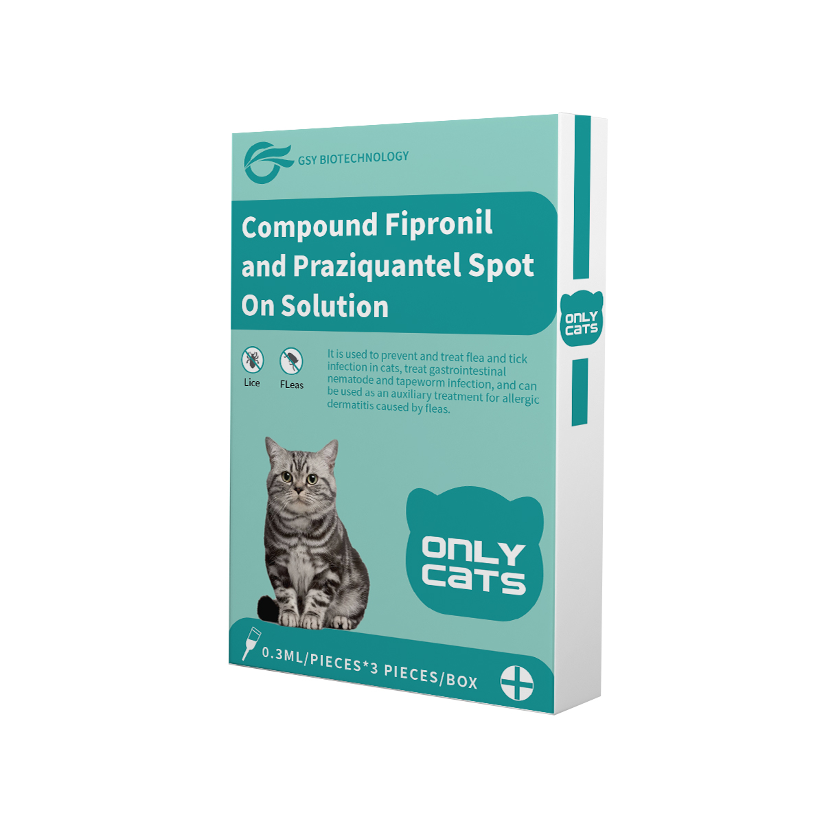 0.3 ml for cats Compound Fipronil and Praziquantel Spot On Solution