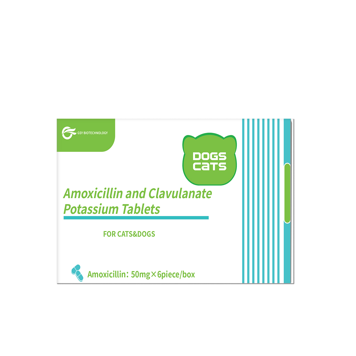 Comprimés d'amoxicilline et de clavulanate de potassium à 50 mg