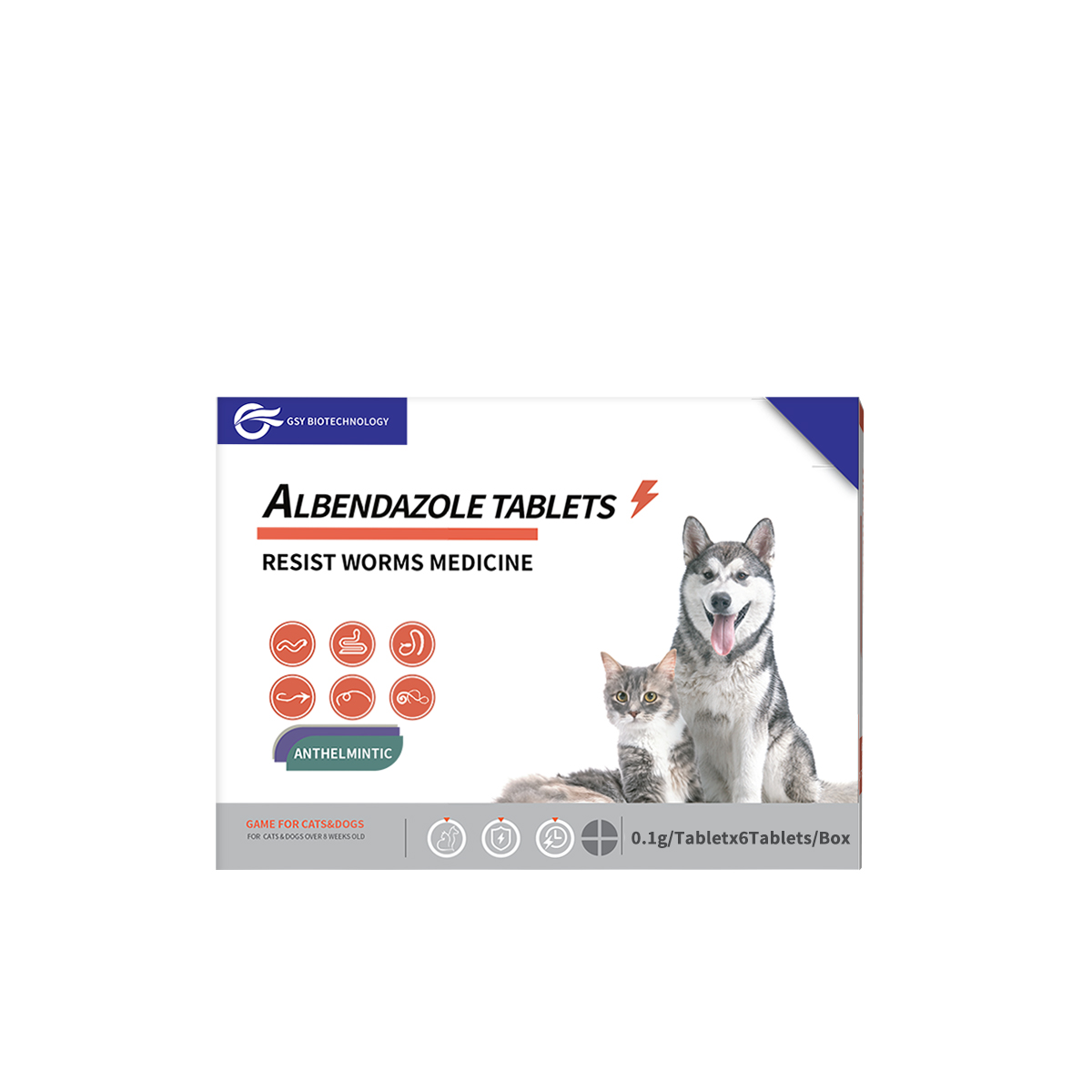 0.1g Albendazole tablet for pets