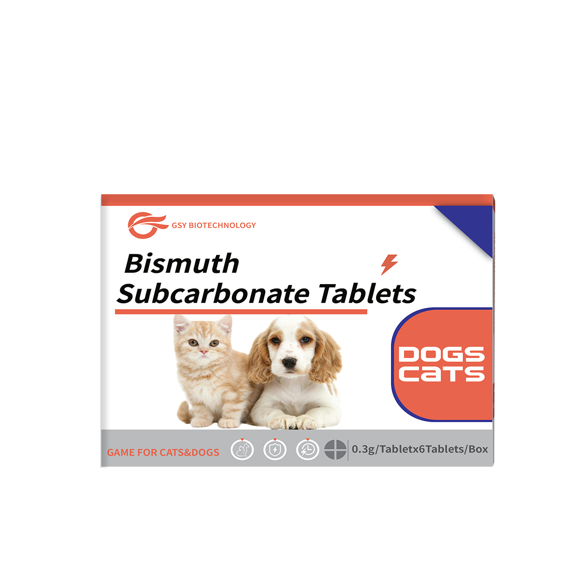 0,3g Dành cho thú cưng Viên nén Subcarbonate Bismuth