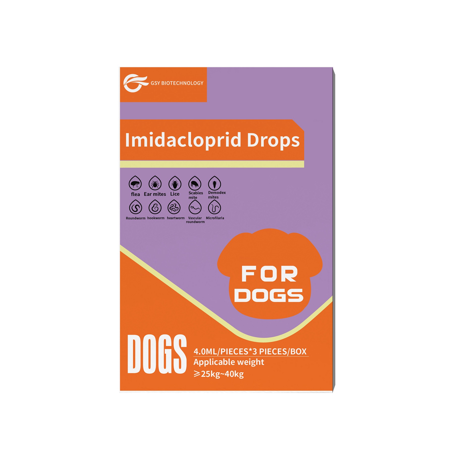 4,0 ml Para perros Imidacloprid Soluciones Spot-on