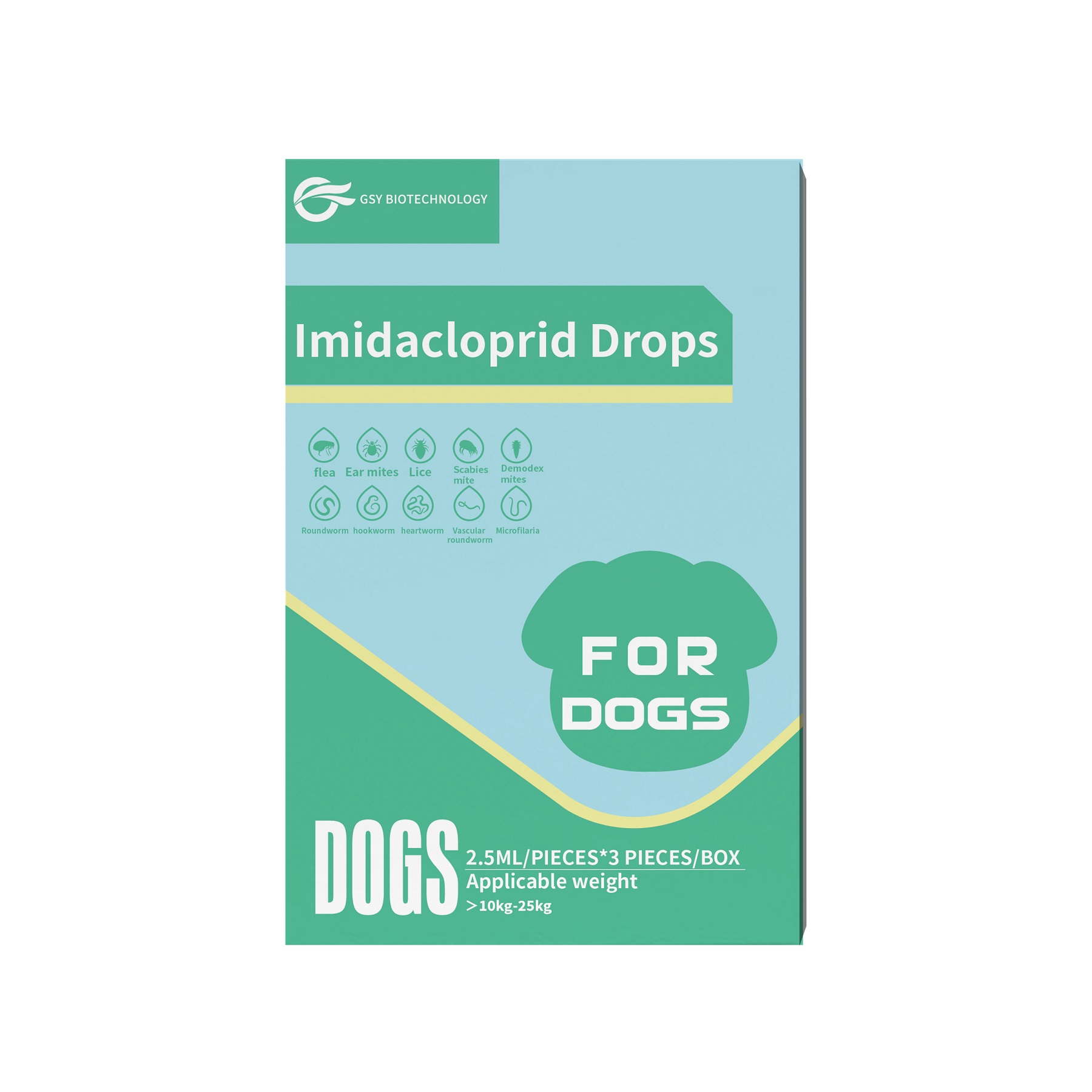 2,5ml para soluções spot-on de imidaclopride para cães