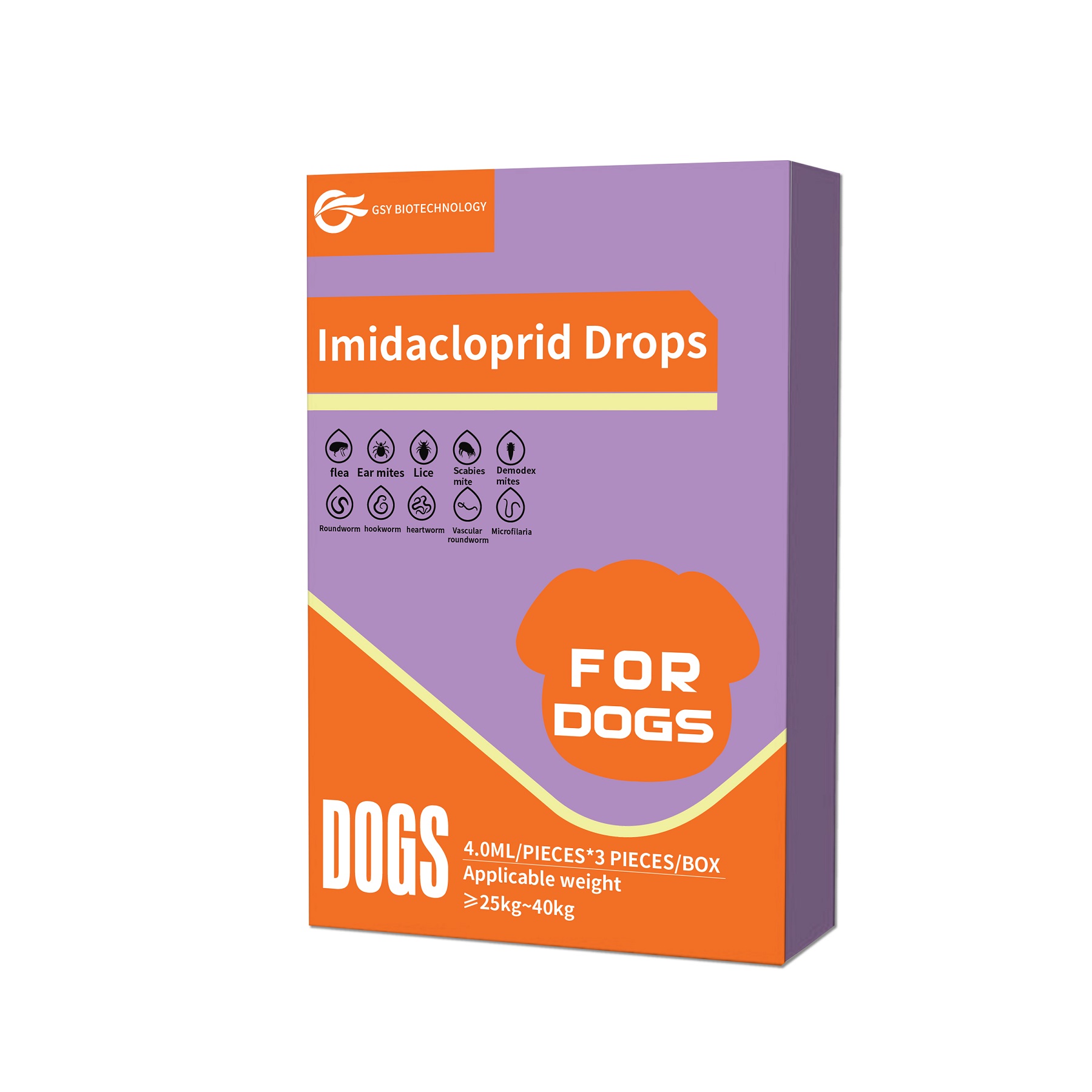 4,0 ml Para perros Imidacloprid Soluciones Spot-on